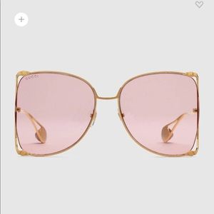 Oversized Gucci Sunglasses with Pink Lenses